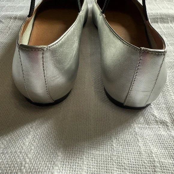 GUC Madewell Silver Women's Greta Ballet Flats / Mary Janes sz 8.5/9 - Picture 10 of 13